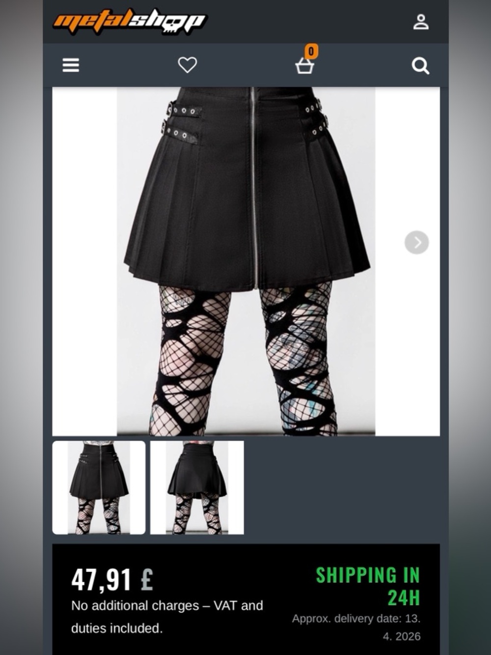 NWT KILLSTAR Heaven’s On Fire Mini Skirt